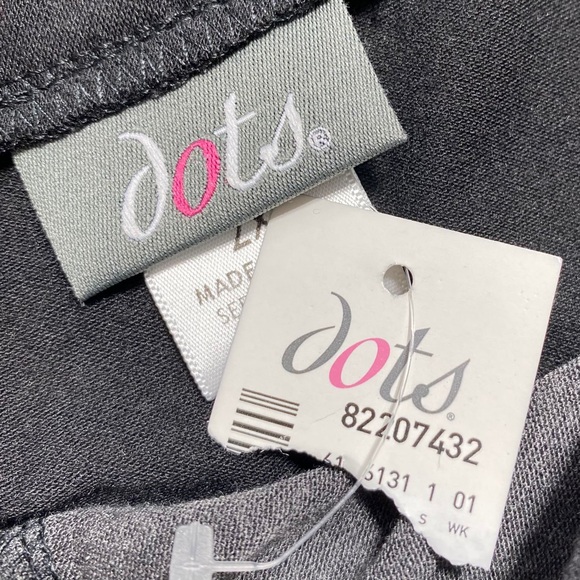 Dots Womens Cold Shoulder Dolman Sleeve Top Size 2X Black Gray‎ Made In USA - Picture 5 of 8